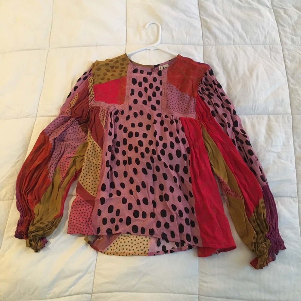 Anthropology Miranda Peasant Blouse